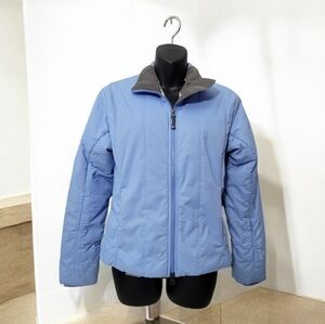Salomon woman's ski jacket size small petite light blue. In immaculate cond.